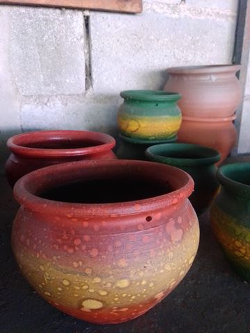 Matero de arcilla pintado - Vivero Mañongo c.a